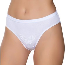 Gümüş 6007 12'li Kadın Ribana Reçme Bel Güpürlü Bikini