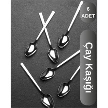 OEM 6 Adet Çelik Lüx Çay Kaşığı W-6lıçay-Klasik