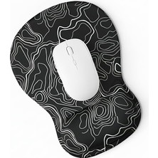 OEM Topowave Bilek Destekli Mouse Pad Ergonomik Kaymaz Taban Masa Pedi Bilek Koruyucu Dijital Mouse Pad Siyah