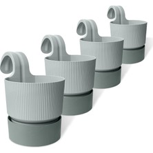 OEM Ixora Tek Askılı Saksı (4, Gri)