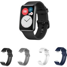 OEM Huawei Watch Fit Için Silikon Kordon Kayış - KY26 (Lacivert)