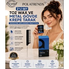 POLATRENDS 2'li Stil Seti - Toz Wax ve Metal Gövde Krepe Tarak Hacim ve Kolay Şekillendirme