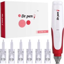 OEM Dr. Pen Ultima N2 Profesyonel Microneedling Kalem Kablosuz Elektrikli Cilt Onarım Araçları 6 Adet 12 Pin Yedek Kartuşlu