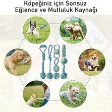 OEM 7 Parça Köpek Halat Oyuncak Seti Isırma Çekiştirme Eğitim Toplu Ip Oyuncağı