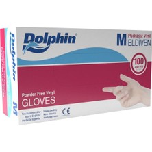 OEM Pudrasız Vinil Eldiven, Medium Beden, Şeffaf, 100'LÜ Paket