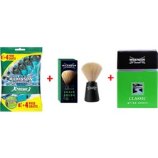 Ceylan Al Avm Sword Xtreme 3 Sensitive 8+4 Üç Bıçaklı Kullan At Tıraş Bıçağı + Soft Fiber Kıl Tıraş Fırçası (Hayvansal Madde Içermez) + Classic Aftershave Fragrance Tıraş Kolonyası 100 ml Set