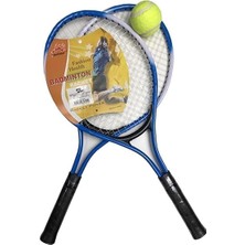 OEM Çocuk Tenis Raketi Seti 21 Inç 2 Raket 1 Top Çantalı Set, Tek Ebat, Ttraket, Mavi