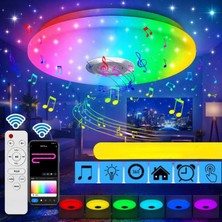 OEM Akıllı Tavan Smart Life Rgb LED Lamba Bluetooth Müzik 60W 220V Dekoratif Aydınlatma