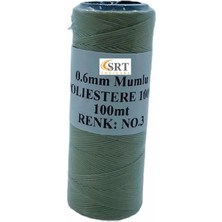 OEM Deri El Dikişi Için Mumlu Iplik 0,6 mm 100MT 1 Adet (Leathercraft, Deri Hobi) (Bej 03)