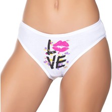 Gümüş 6008 12'li Kadın Ribana Ince Bel Baskılı Bikini