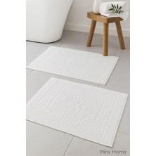 OEM 2'li Ayak Izli Banyo Ayak HAVLUSU%100 Pamuklu Renkli 50X70 cm
