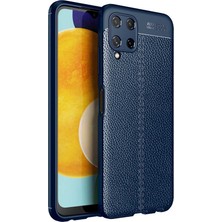 The Gencoo Galaxy M22 Kılıf Deri Görünümlü Silikon Kamera Korumalı Üstün Koruma Tgco