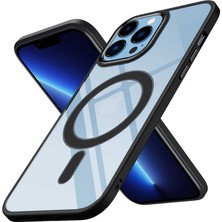 Zore iPhone 12 Pro Max Kılıf Magsafe Şeffaf Arka Yüz Kamera Yükseltili Silikon Srgl