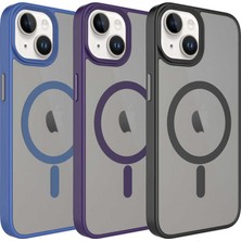 Zore iPhone 14 Kılıf Magsafe Destekli Kamera Yükseltili Mat Parmak Izi Tutmayan Silikon Srgl