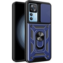 Zore Xiaomi Mi 12T Kılıf Sürgülü Kamera Koruyucu Manyetik Standlı Tank Koruma Srgl