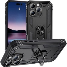 Ardemix iPhone 16 Pro Max Kılıf Kamera Koruyucu Manyetik Standlı Tank Koruma Admx