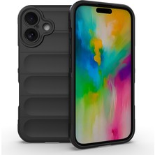 Ardemix iPhone 16 Kılıf Kamera Korumalı Esnek Silikon Parmak Şeritli Admx