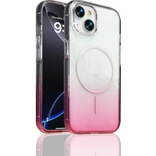 Ardemix iPhone 13 Kılıf Renk Geçişli Magsafe Şeffaf Kamera Yükseltili Silikon Admx