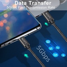 OEM Solid 100W 5A Type C To Type C Hızlı Şarj ve Data Kablosu Halat Örgülü Space Gray Mbt (50 Cm)