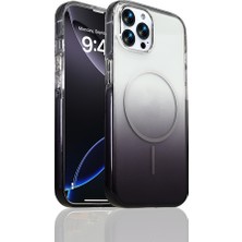 Ardemix iPhone 15 Pro Max Kılıf Renk Geçişli Magsafe Şeffaf Kamera Yükseltili Silikon Admx