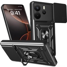 Ardemix Xiaomi Redmi Note 14 4g Kılıf Sürgülü Kamera Koruyucu Manyetik Standlı Tank Koruma Admx