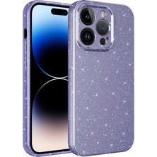 Ardemix iPhone 14 Pro Kılıf Kamera Korumalı Simli Silikon Üstün Koruma Admx