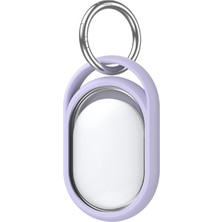OEM Xiaomi Tag Kılıf Metal Halkalı Anahtarlıklı Silikon Lila