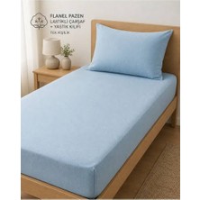 Taç Zorluteks Tek Kişilik Flanel Kumaş 0 Pamuk Lastikli Çarşaf Takımı 120X200/50X70 cm