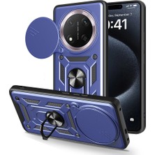 Honor X9C Kılıf Sürgülü Kamera Koruyucu Manyetik Standlı Tank Koruma Case 4u
