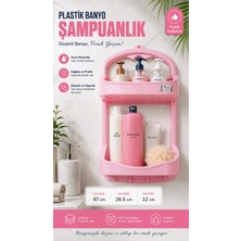 Evim 365 Plastik 2 Katlı Banyo Rafı Şampuanlık