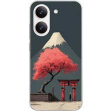 Le Balvo Poco X8 Pro Uyumlu Fuji Dağı Baskılı Silikon Kılıf