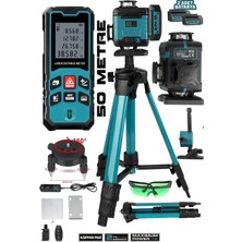 Assur Lazer Metre + 360° 16 Köşe Otomatik Hizalama Tripod'lu Lazer Metre Hizalama