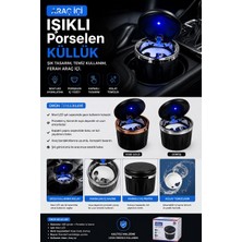 Kuzey Aksesuar Araç Içi Işıklı Porselen Küllük