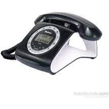 Multitek Retro Özel Tasarımlı Kablolu Siyah-Kırmızı-Gri-Turuncu-Beyaz Masa Üstü Telefon (Kdo)