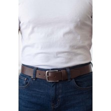Detector %100 Hakiki Deri Erkek Kot Kemeri - 3.5 - 4 mm Kalın Dayanıklı Casual Jean ve Günlük Pantolon Kemeri