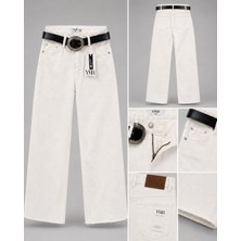 Ymr Moda Kemerli Kesik Paça Jeans
