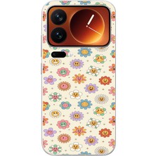 Le Balvo Xiaomi 17 Pro Max Uyumlu Gülen Çiçekler Baskılı Silikon Kılıf