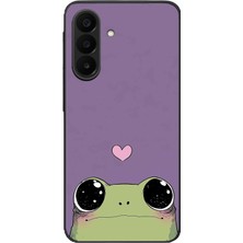 Le Balvo Samsung Galaxy A27 Uyumlu Mor Kalpli Kurbağa Baskılı Silikon Kılıf