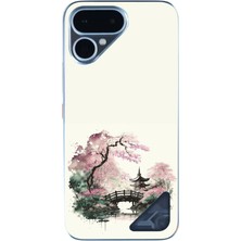 Le Balvo Tecno Pova Curve 2 Uyumlu Japon Bahçesi Baskılı Silikon Kılıf
