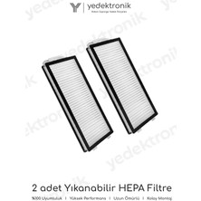 Yedektronik Roborock Qrevo Master / Qrevo Slim Uyumlu 2'li Hepa Filtre Seti | Yüksek Kalite