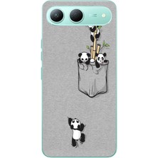 Le Balvo Tecno Spark 40 5g Uyumlu Cepli Panda Baskılı Silikon Kılıf