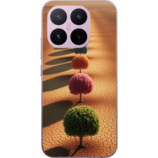 Le Balvo Xiaomi 17T Uyumlu Sıralı Renkli Ağaçlar Baskılı Silikon Kılıf