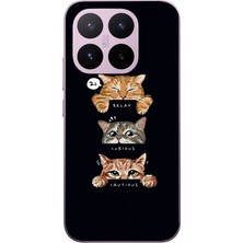 Le Balvo Xiaomi 17T Uyumlu Kedi Halleri Baskılı Silikon Kılıf