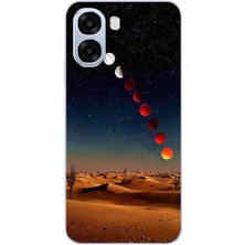 Le Balvo Oppo A6T - A6X Uyumlu Ayın Geçişi Baskılı Silikon Kılıf