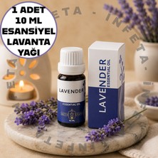 İnfeta 1 Adet 10 ml Lavanta Esansiyel  Koku Yağı - Hava Nemlendirici Buhardanlık Kokusu Uçucu Yağ - Kurutma Topu Ütü Aroma Kokusu Oda Kokusu Lavanta Yağı