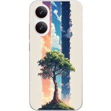 Le Balvo Poco X8 Pro Uyumlu Yalnız Ağaç Dört Mevsim Baskılı Silikon Kılıf