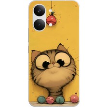 Le Balvo Poco X8 Pro Max Uyumlu Kedi Çizgisi Baskılı Silikon Kılıf