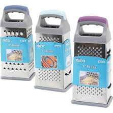 Marsilyan 9 Inç   4gen   Çelik Metal  Rende  Renkli Plastik Saplı   Silikon Kaplama Taban (4887)
