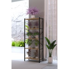 Awox Lavanta 5 Katlı Metal Çiçeklik Saksılık Standı 150 cm Dekoratif Bitki Rafı Balkon Salon Bahçe Çiçek Standı