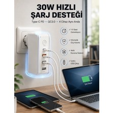 MiraLive Ev ve Ofis Için Zaman Kontrollü Çoklu Şarj Cihazı Yeni Nesil